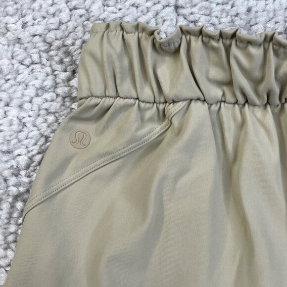 Lululemon Stretch High Rise Jogger Pants Beige Tan - Picture 7 of 10